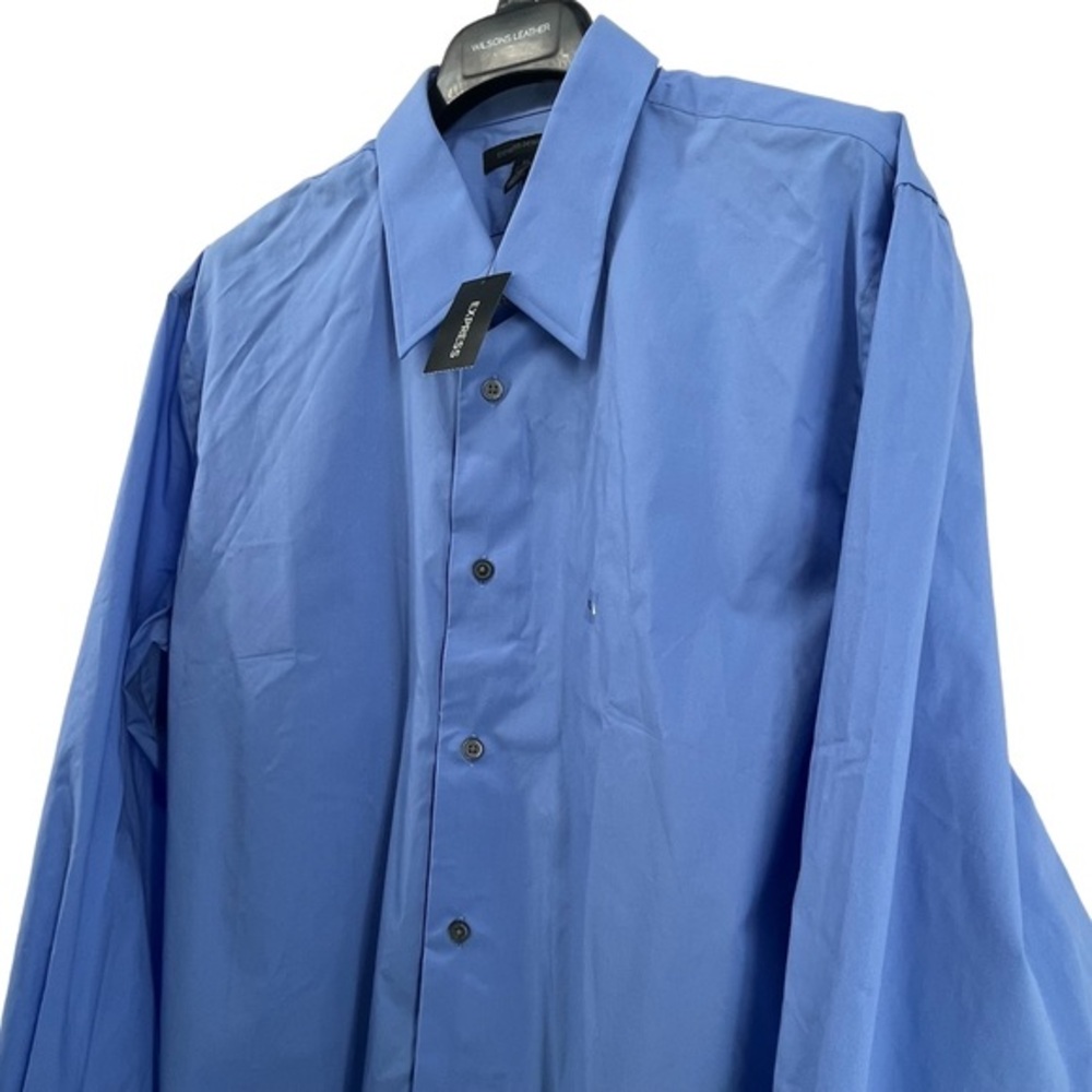 Express Mens Button Down Shirt Modern Fit Stretch Blue XL New 10429